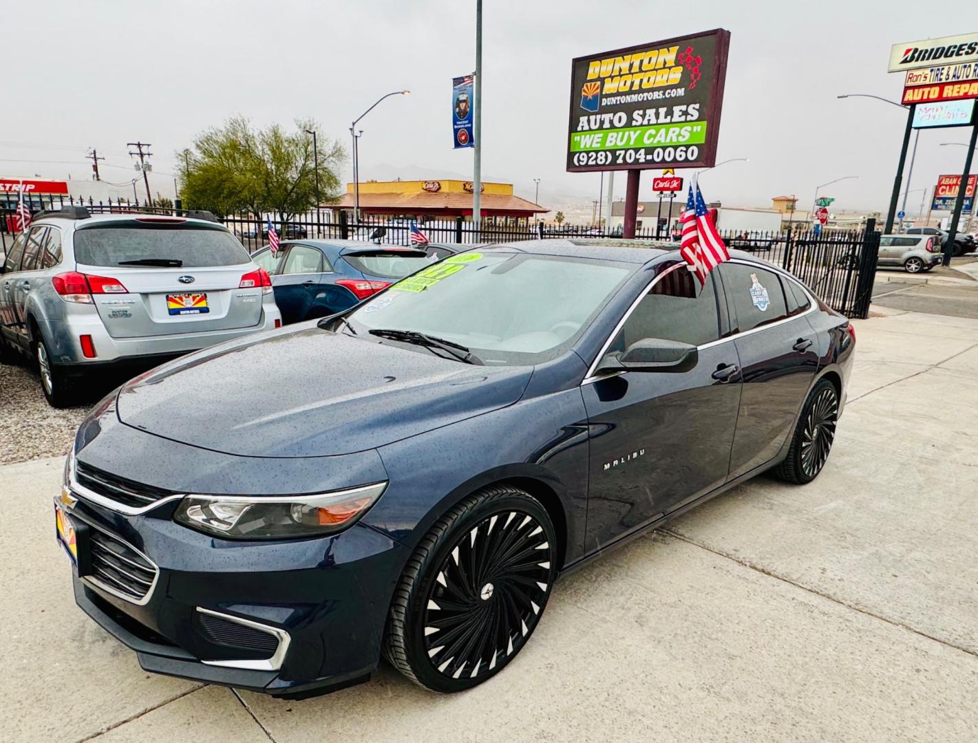 2016 Blue /Grey Chevrolet Malibu , located at 2190 Hwy 95, Bullhead City, AZ, 86442, (928) 704-0060, 0.000000, 0.000000 - 2016 Chevrolet Malibu LS. 1 owner only 74k miles . New tires custom wheels , 1.5i4 engine . Automatic . Bluetooth , backup camera . Power window locks , cold ac . 30 day 1000 mile warranty . - Photo#0